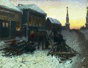 Vasily Perov The last tavern at the city gates oil on canvas